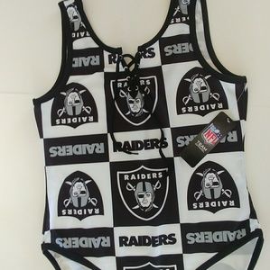 NFL OAKLAND RAIDERS stretch knit bodysuit.